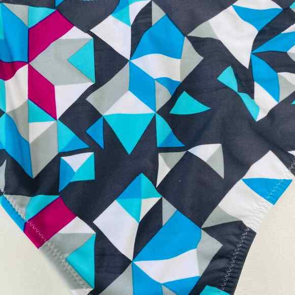 Bingo Surf Bikini Bottoms Womens Large Blue Gray Geometric Adjustable Swimsuit - Picture 5 of 6